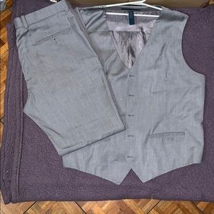 2 piece men suit (GRAY)